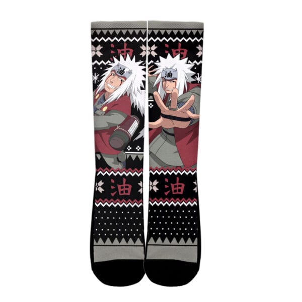 Anime Jiraiya Socks Custom Ugly Christmas Anime Socks