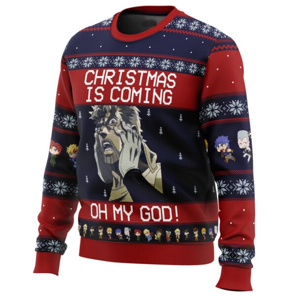 Anime Jojos Bizarre Adventure Joseph Joestar Oh My God Ugly Christmas Sweater Anime