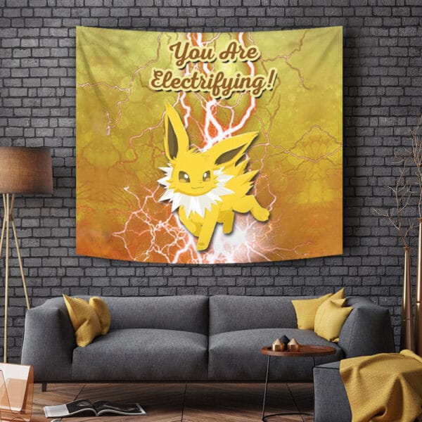 Jolteon Electrifying Pokemon Tapestry