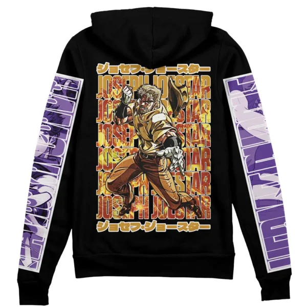 Anime Joseph Joestar Jojos Bizarre Adventure Streetwear Zip Hoodie Jacket