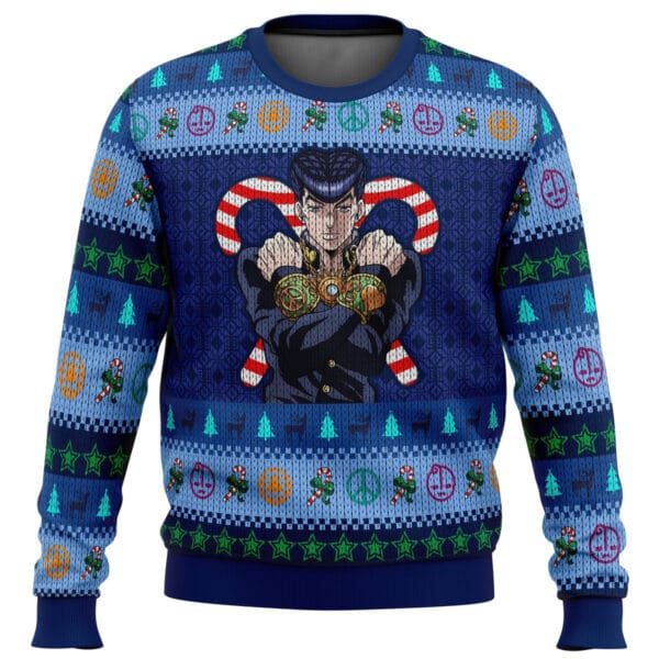 Anime Josuke Higashikata Jojos Bizarre Adventure Ugly Christmas Sweater