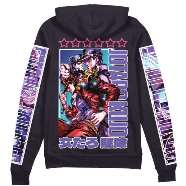 Anime Jotaro Kujo Jojos Bizarre Adventure Streetwear Zip Hoodie Jacket Anime