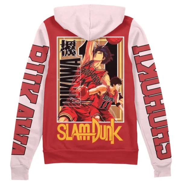 Kaede Rukawa Slam Dunk Streetwear Zip Hoodie Jacket