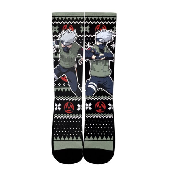 Anime Kakashi Hatake Socks Custom Ugly Christmas Anime Socks