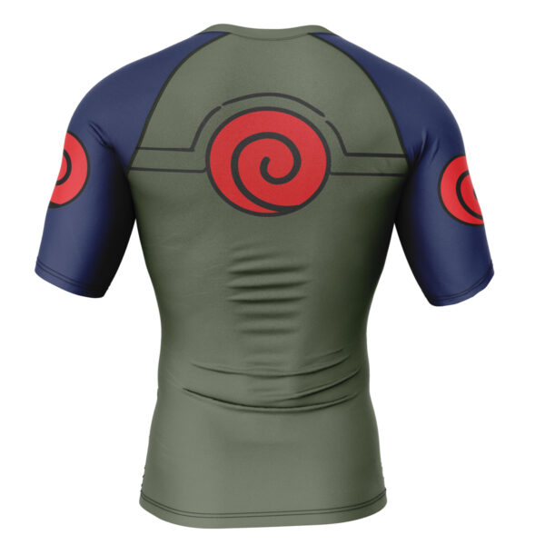 Anime Kakashi Military Uniform Naruto Short Sleeve Rash Guard Compression Shirt Anime