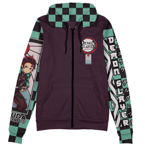 New Kamado Tanjiro Demon Slayer Streetwear Zip Hoodie Jacket