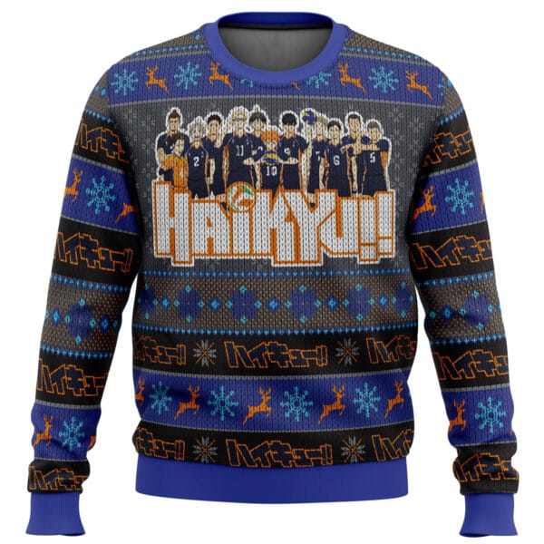 Anime Karasuno High Haikyuu Ugly Christmas Sweater