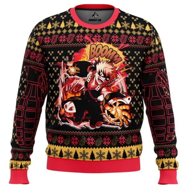 Katsuki Bakugo My Hero Academia Ugly Christmas Sweater