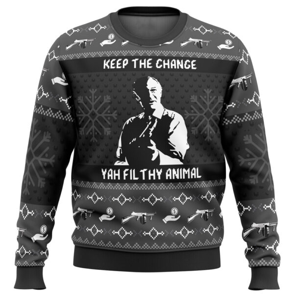 Keep The Change Yah Filthy Animal Home Alone Ugly Christmas Sweater