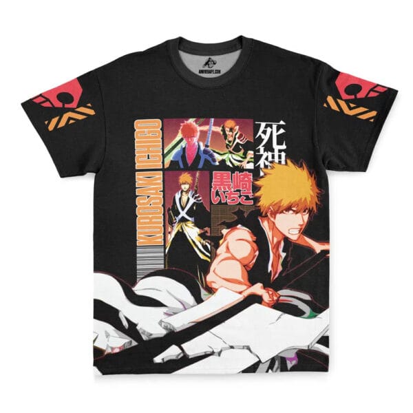 Anime Kurosaki Ichigo Tybwa V3 Bleach Streetwear T Shirt