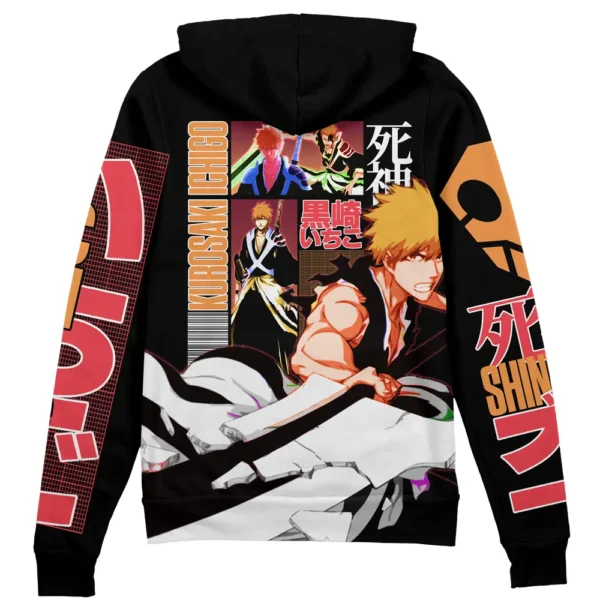 Anime Kurosaki Ichigo Tybwa V3 Bleach Streetwear Zip Hoodie Jacket