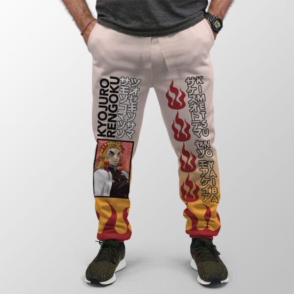 Anime Kyojuro Rengoku Haori Demon Slayer Streetwear Sweatpants