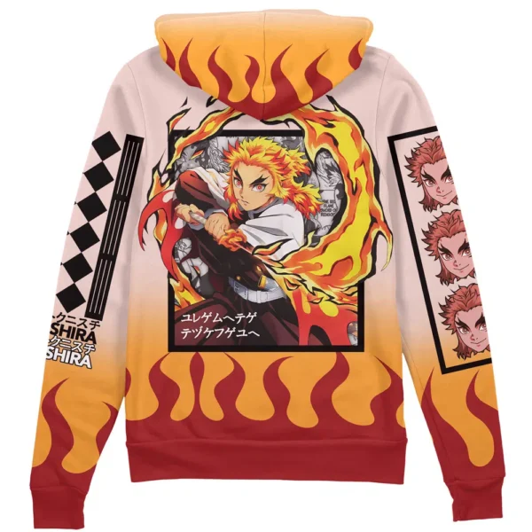 Kyojuro Rengoku Haori Demon Slayer Streetwear Zip Hoodie Jacket