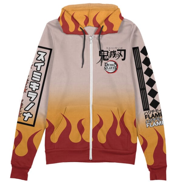 Kyojuro Rengoku Haori Demon Slayer Streetwear Zip Hoodie Jacket