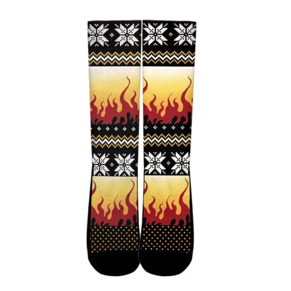 Kyojuro Rengoku Socks Demon Slayer Custom Christmas Anime Socks