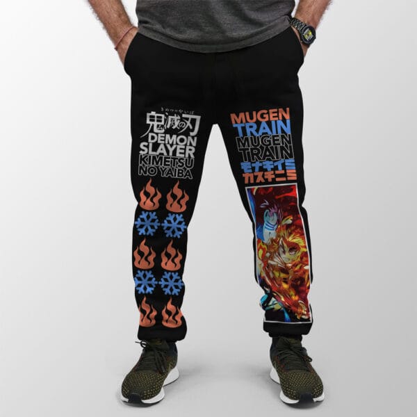 Anime Kyojuro Rengoku Vs Akaza Demon Slayer Streetwear Sweatpants