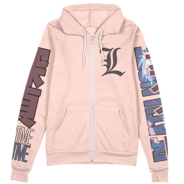 Anime L Death Note Streetwear Zip Hoodie Jacket Anime