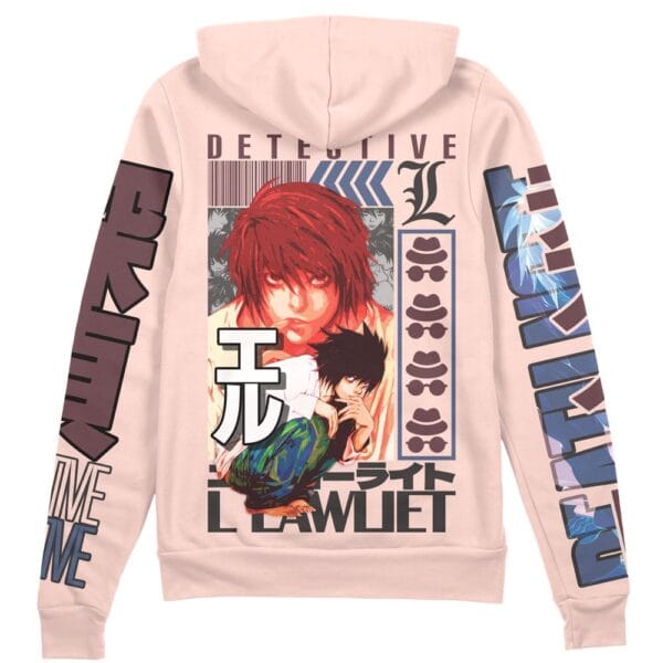 Anime L Death Note Streetwear Zip Hoodie Jacket Anime