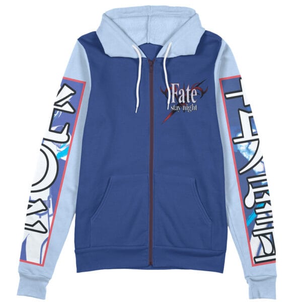 Lancer Fate Stay Night Unlimited Blade Works Streetwear Zip Hoodie Jacket