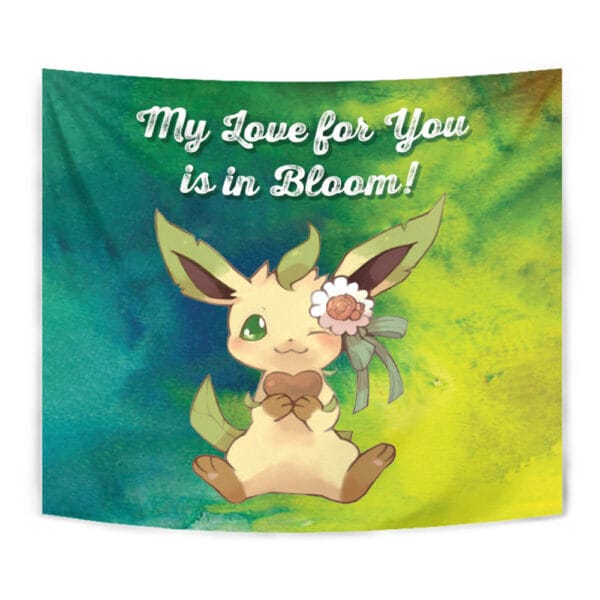 Leafeon Bloom Pokemon Tapestry