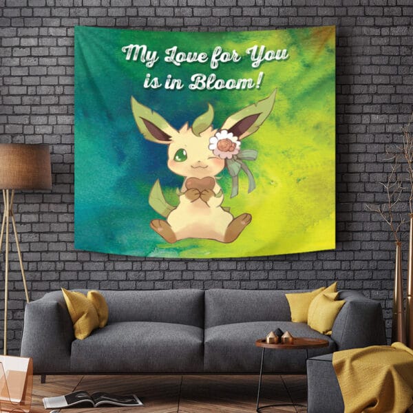 Leafeon Bloom Pokemon Tapestry