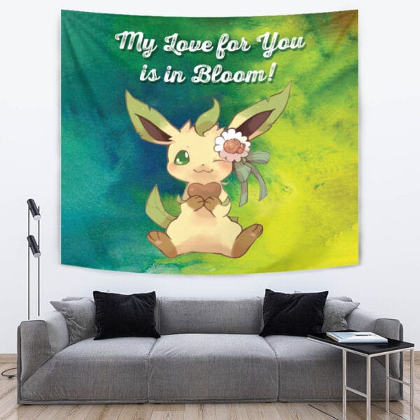 Leafeon Bloom Pokemon Tapestry