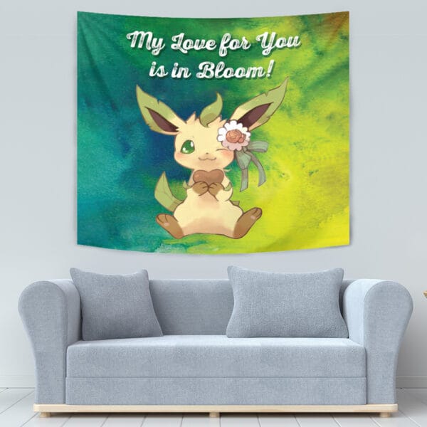 Leafeon Bloom Pokemon Tapestry