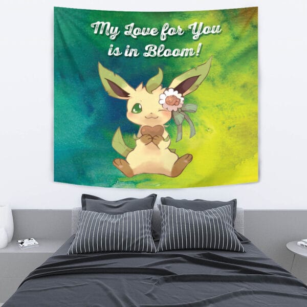 Leafeon Bloom Pokemon Tapestry