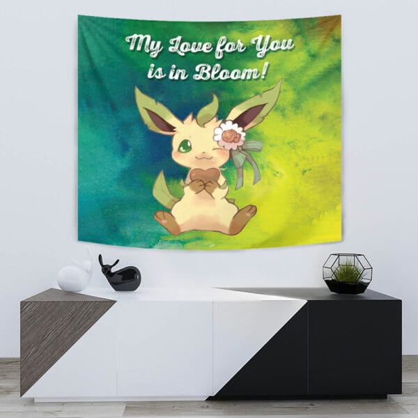 Leafeon Bloom Pokemon Tapestry