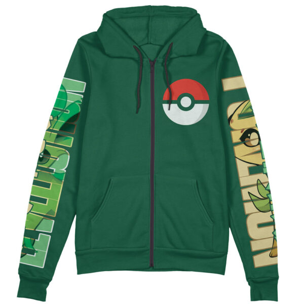 Leafeon Pokemon Streetwear Zip Hoodie Jacket