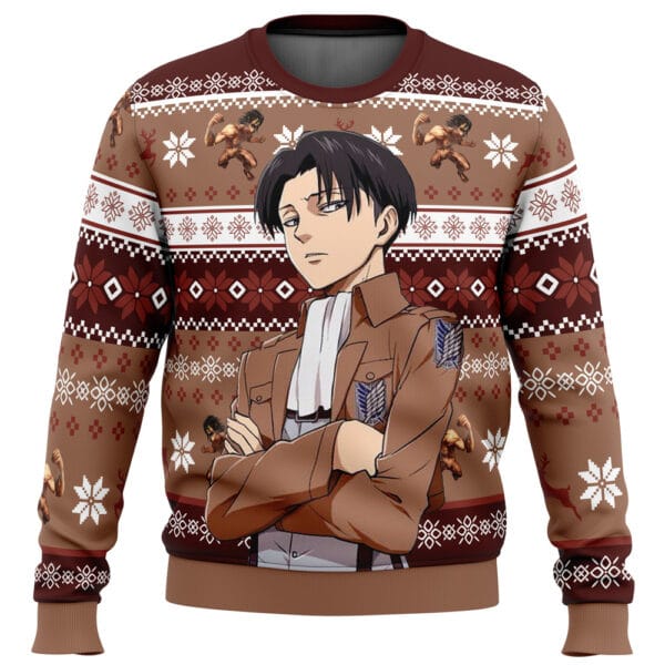 Anime Levi Ackerman Attack On Titan Ugly Christmas Sweater