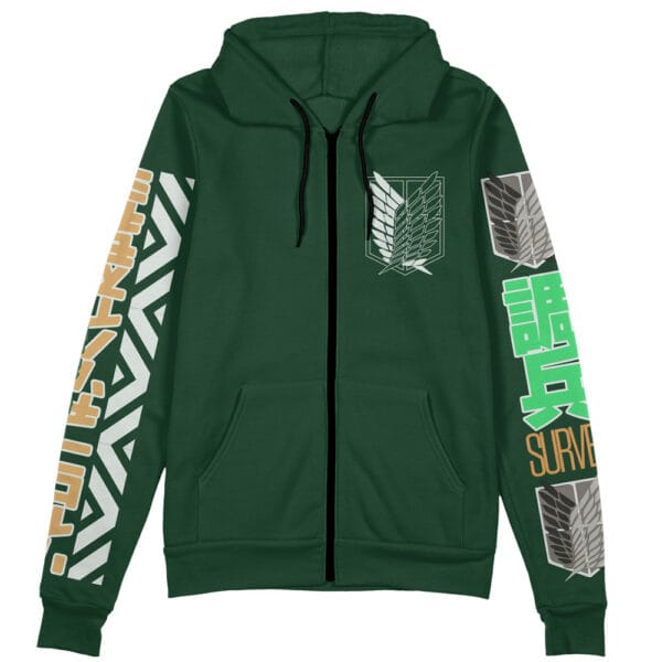 Levi Ackerman V2 Attack On Titan Streetwear Zip Hoodie Jacket