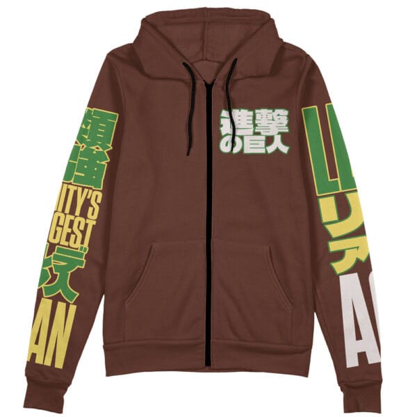 Levi Ackerman V3 Attack On Titan Streetwear Zip Hoodie Jacket