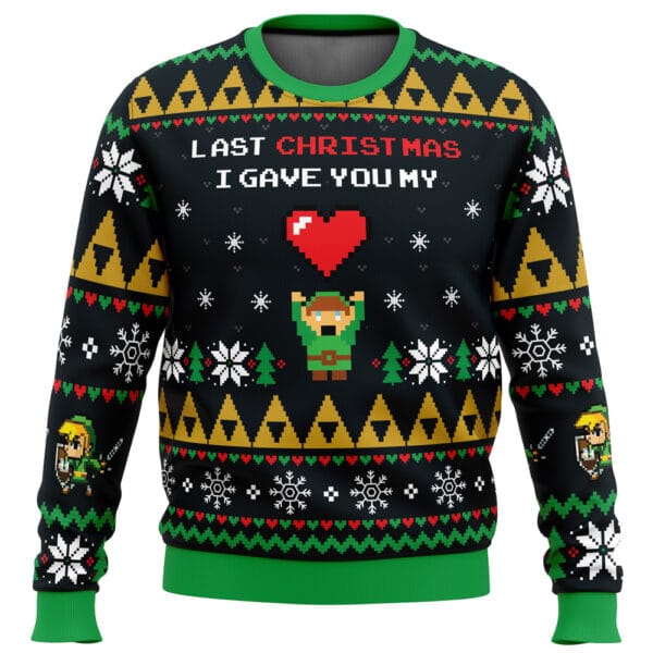 Link To My Heart Legend Of Zelda Ugly Christmas Sweater