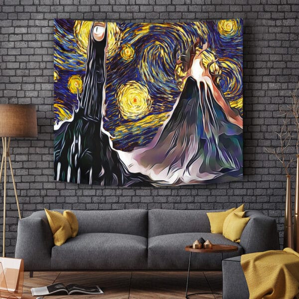 Lord Of The Rings Starry Night Mordor Starry Night Tapestry