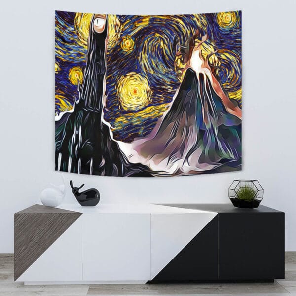 Lord Of The Rings Starry Night Mordor Starry Night Tapestry