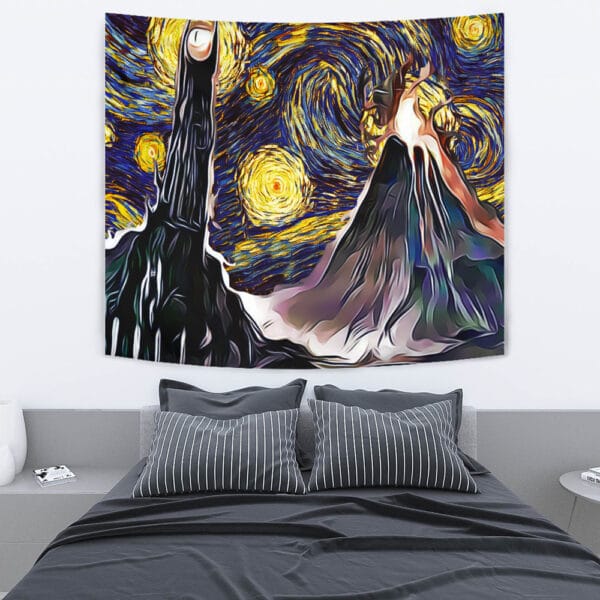 Lord Of The Rings Starry Night Mordor Starry Night Tapestry