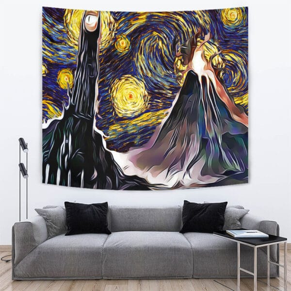 Lord Of The Rings Starry Night Mordor Starry Night Tapestry