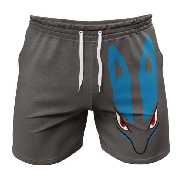 Lucario Face Pokemon Gym Shorts