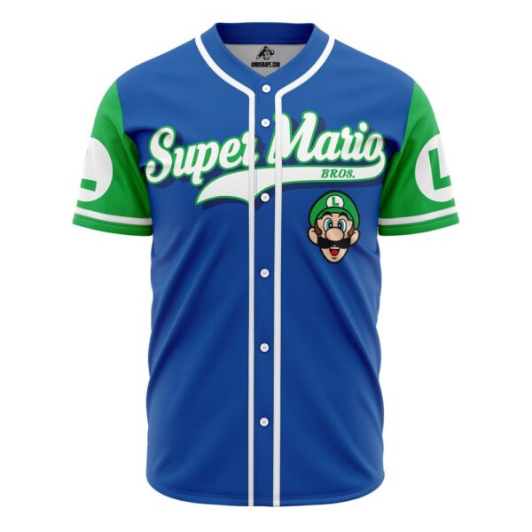 Luigi Super Mario Bros Baseball Jersey