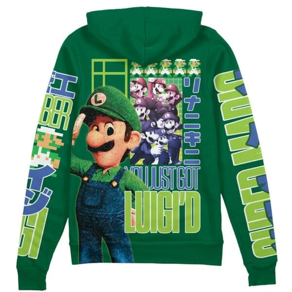 Luigi Super Mario Streetwear Zip Hoodie Jacket