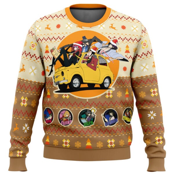 Lupin The 3Rd Happy Trip Ugly Christmas Sweater