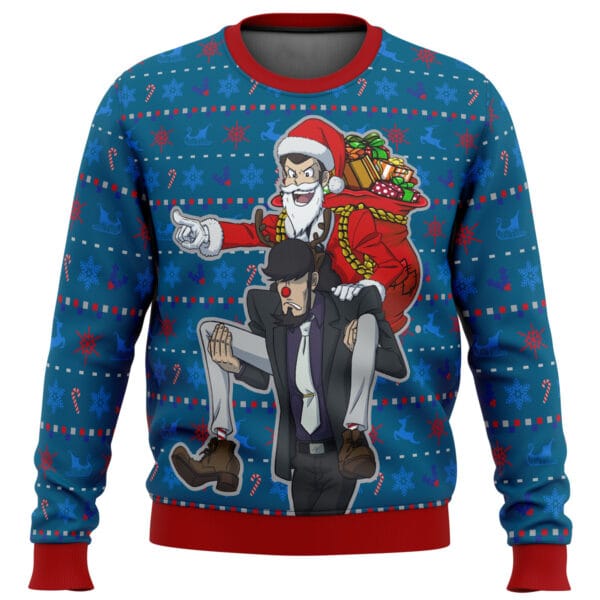 Lupin The 3Rd Run Run Rudolph Ugly Christmas Sweater