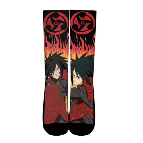 Anime Madara Uchiha Socks Nrt Custom Anime Socks Flames Style