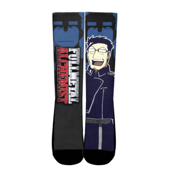 Maes Hughes Socks Fullmetal Alchemist Custom Anime Socks Manga Style