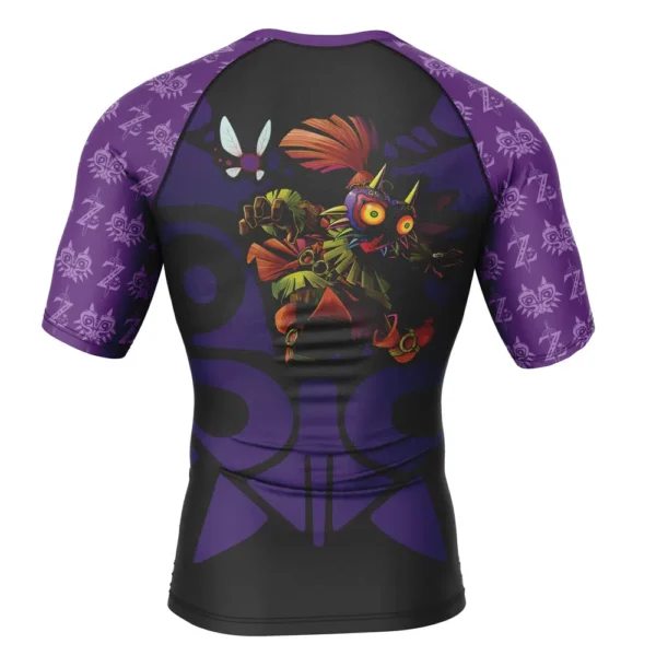 Majoras Mask Legend Of Zelda Short Sleeve Rash Guard Compression Shirt