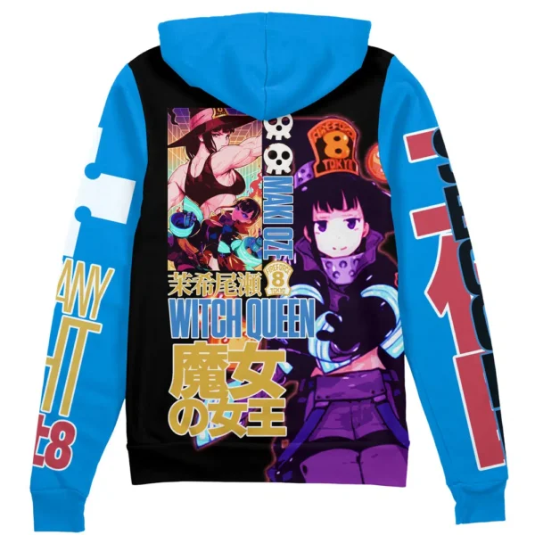 Maki Oze Fire Force Streetwear Zip Hoodie Jacket