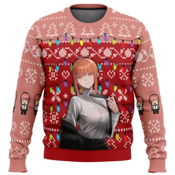 Anime Makima Chainsaw Man Ugly Christmas Sweater