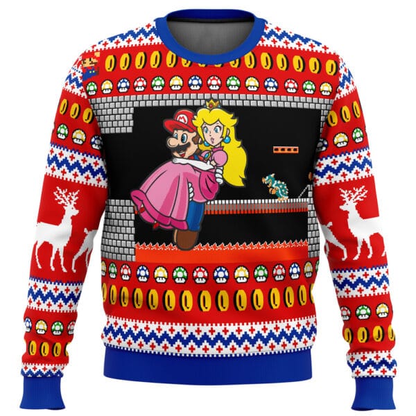 Mario Bowsers Castle Ugly Christmas Sweater