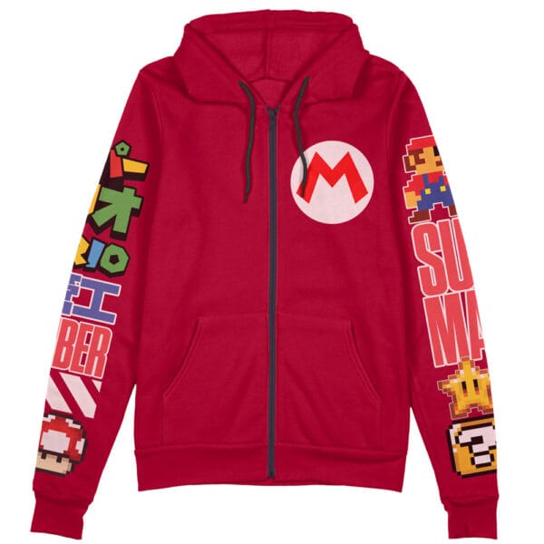 Mario Super Mario Streetwear Zip Hoodie Jacket